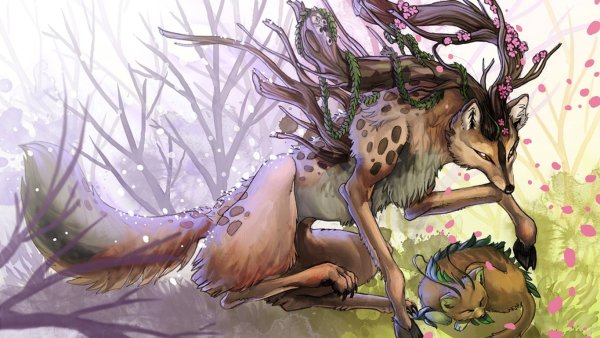 Волк с рогами оленя