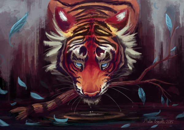 Тигрица арт