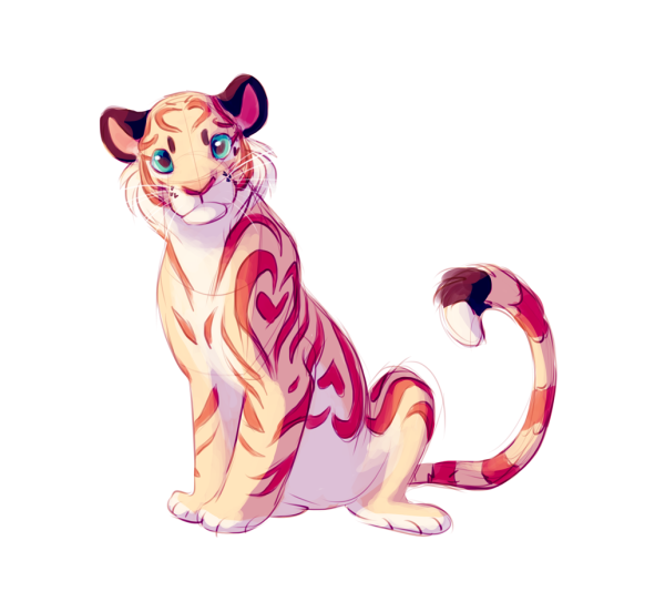 Тигренок в мультяшном стиле