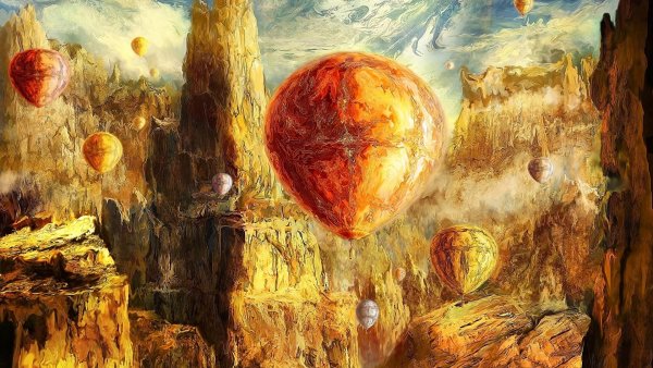 Воздушный шар арт фэнтези