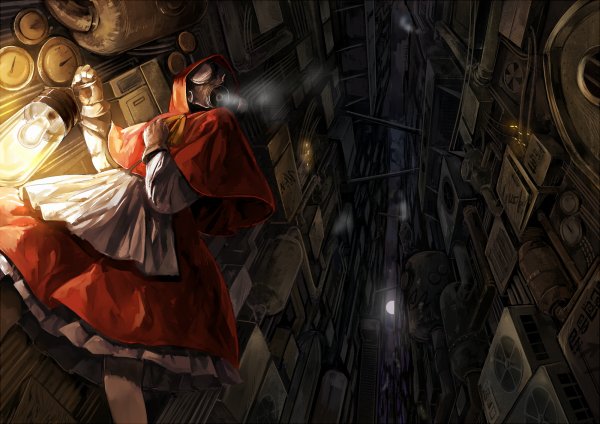 Картина с фонариками для шапки аниме