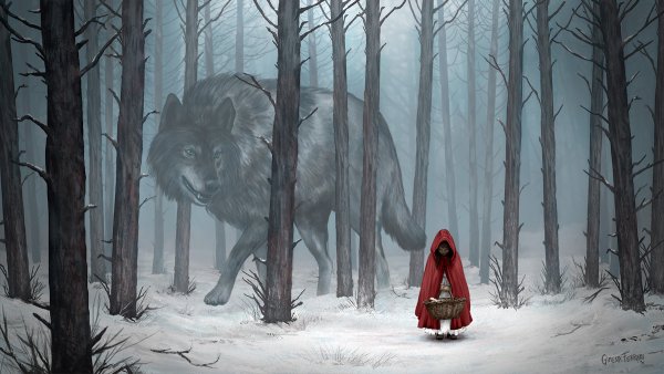 Красная шапочка в лесу