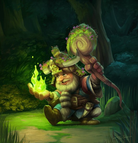 Гном друид арт