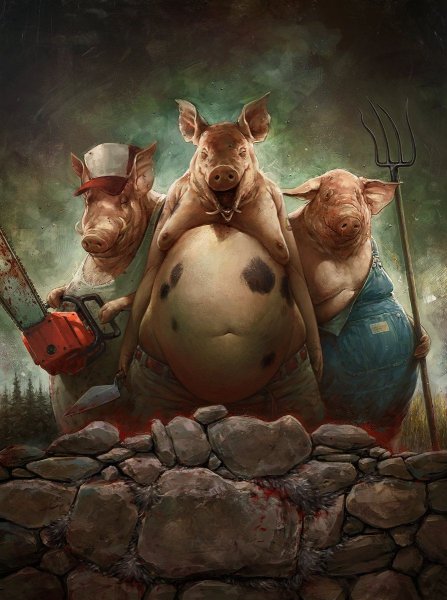 Свинья арт