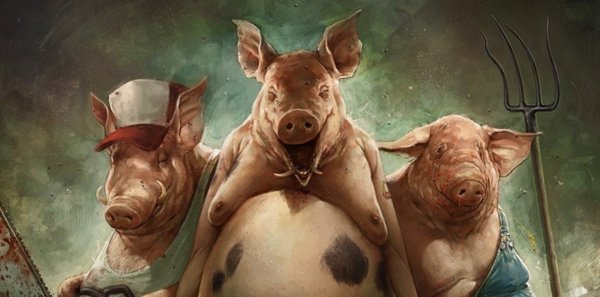 Свинья арт
