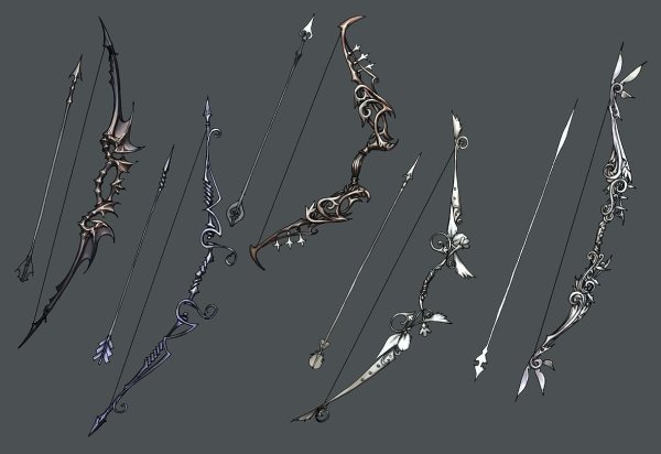 Эльфийский лук арт фэнтези