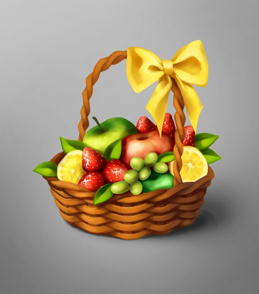 Корзинка с фруктами арт