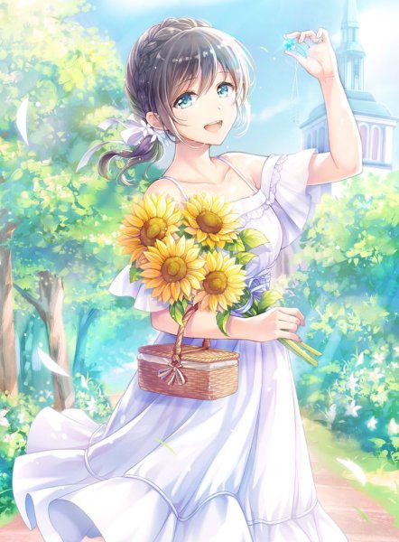 Аниме девочка лето