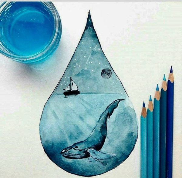 Рисунки акварелью для срисовки