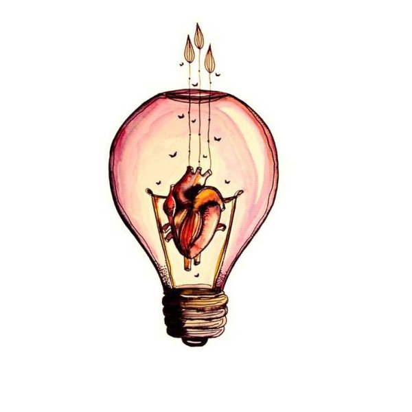 Лампочка с сердечком