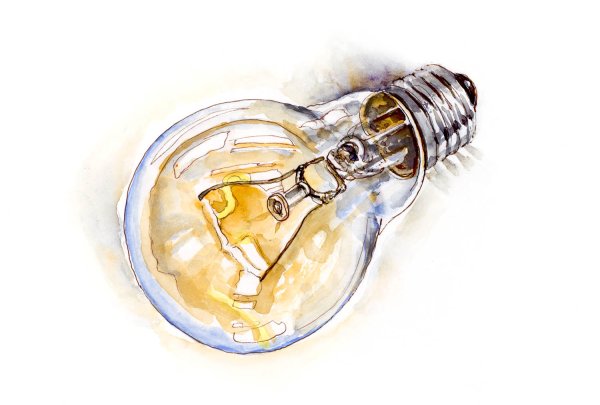 Лампочка нарисованная