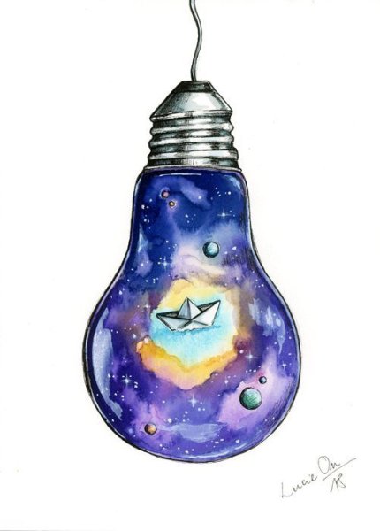 Лампочка рисунок