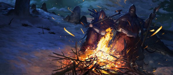 Викинги у костра