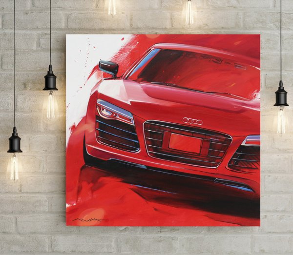 Авто картина на досках