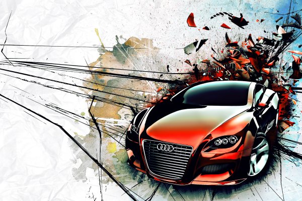 Автомобиль Ауди абстракция