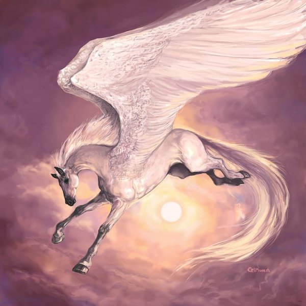 Мифический конь с крыльями