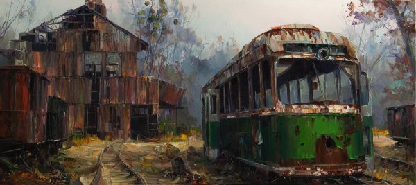 Трамвай в живописи