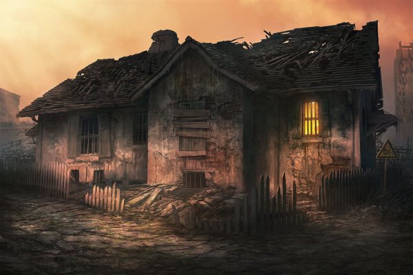 Сталкер деревня Горелый дом