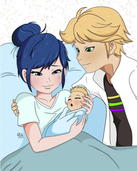 Маринетт Дюпен-Чен и Адриан Агрест семья