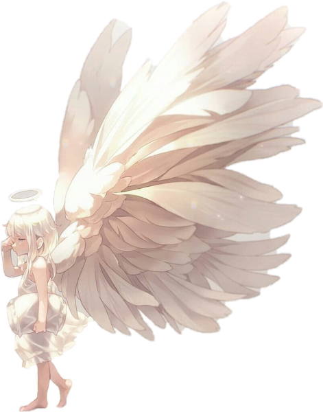Аниме девушка с крыльями