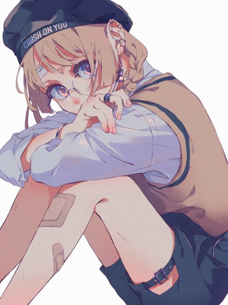 Аниме девушка в пластырях