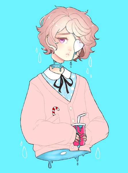 Аниме мальчик с пластырями