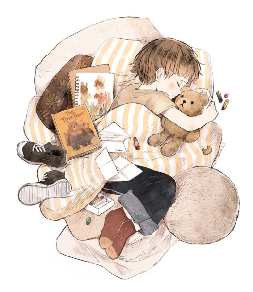 Ребенок с игрушкой арт