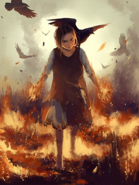 Девочка ведьма арт