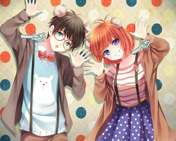 Аниме мальчик и девочка друзья