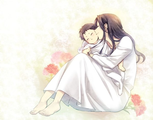 Аниме мама и малыш