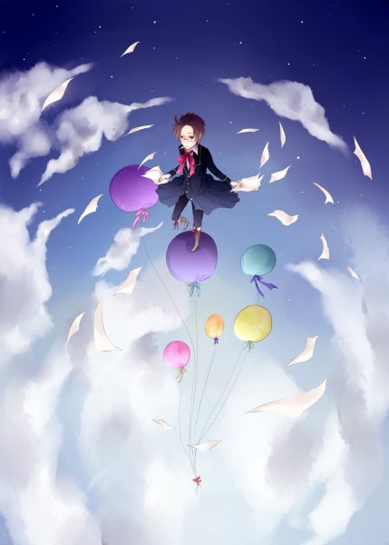 Улетающий воздушный шар