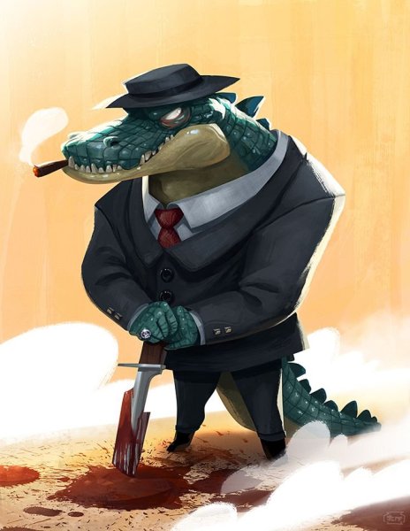 Крокодил Гена в шляпе