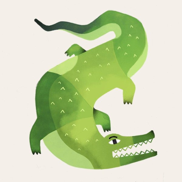 Крокодил арт