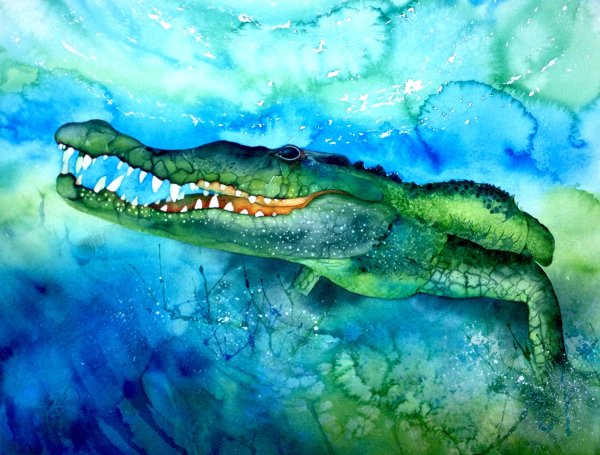 Крокодил живопись