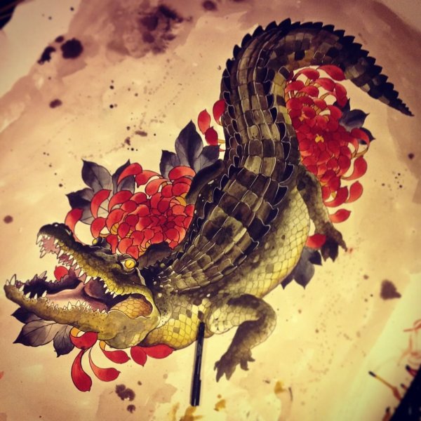 Тату крокодил