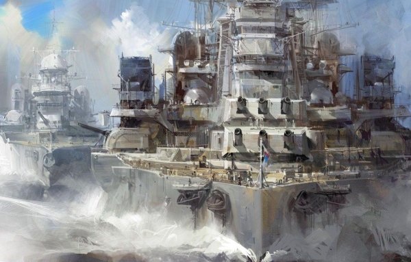 Линкор бисмарк обои