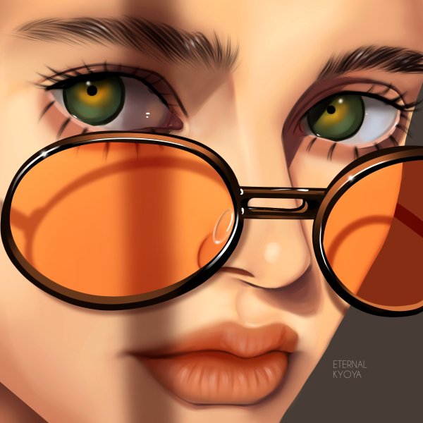 Глаза с очками