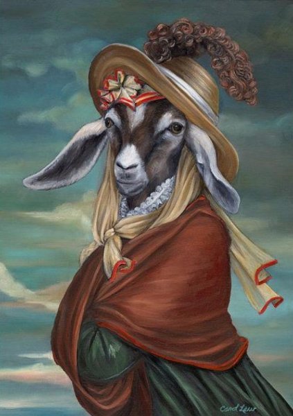 Женщина коза арт