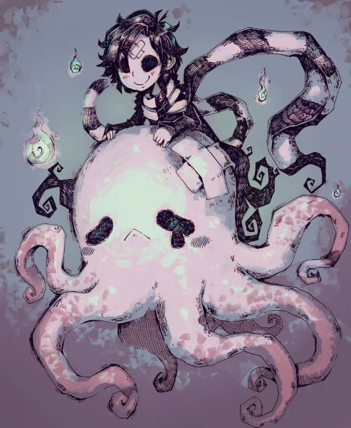 Осьминог аниме арт