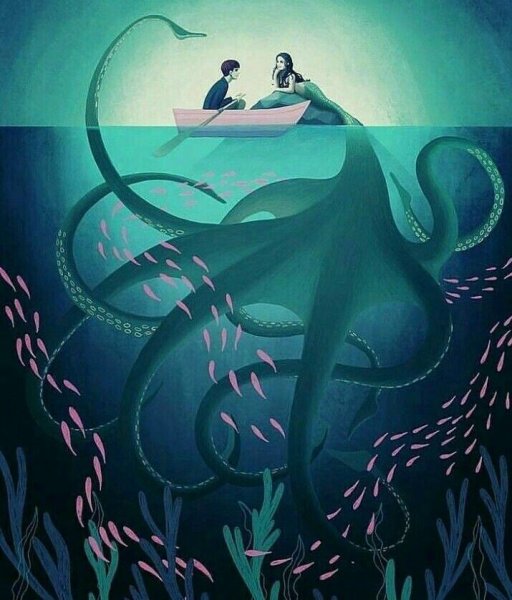 Русалка и осьминог