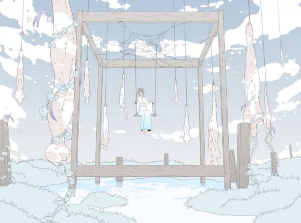 Аниме качели без людей