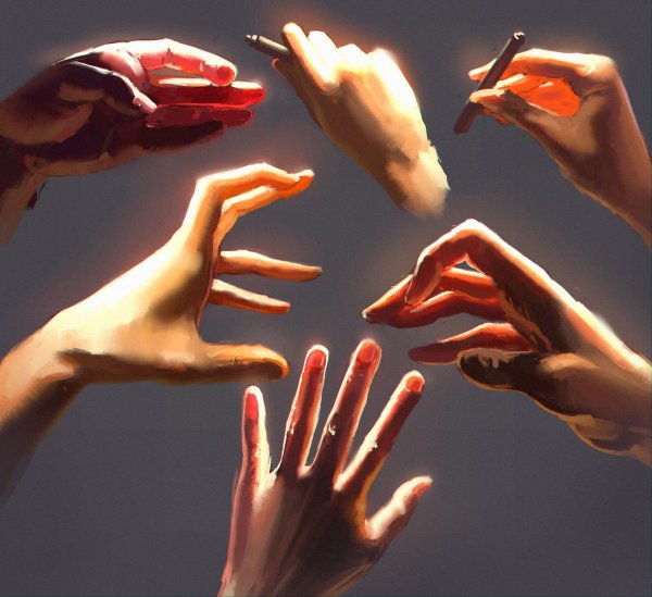 Женская рука арт