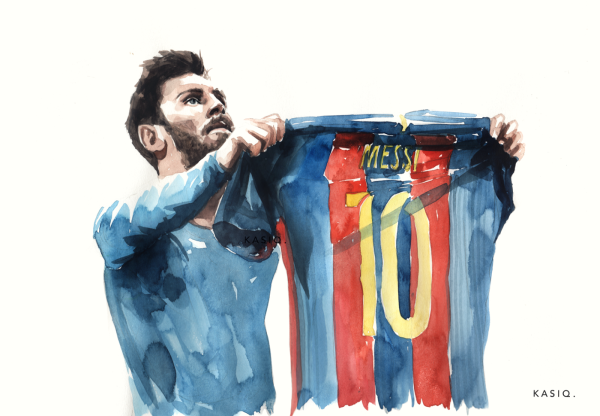 Лионель Месси рисунок