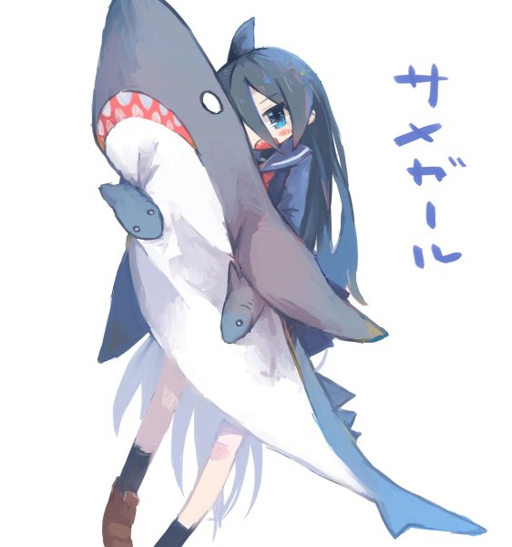 Девочка акула аниме