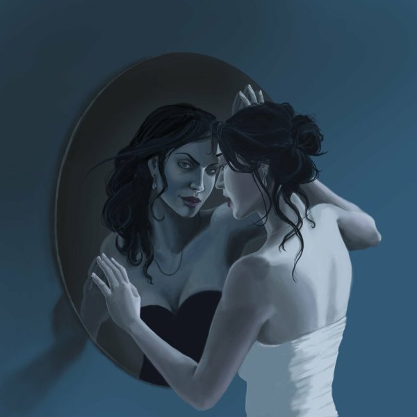 Отражение в зеркале арт