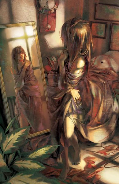 Отражение в зеркале арт