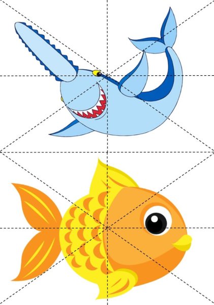 Пазлы рыбы для детей