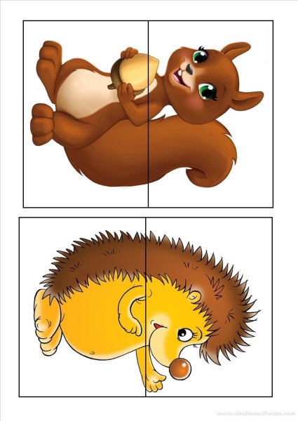 Разрезные пазлы Дикие животные