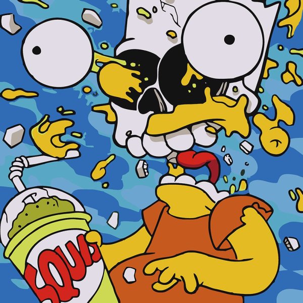 Картины по номерам барт симпсон