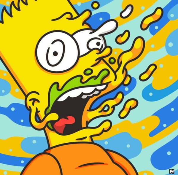 Барт симпсон хиппи